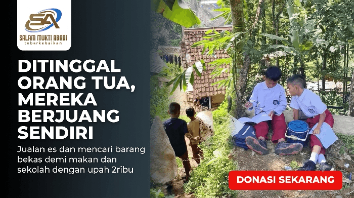 Tanpa Kedua Orang Tua, Kakak Beradik Ini Harus berjuang Jualan Es dan Mulung Demi Bisa Makan Dan Sekolah