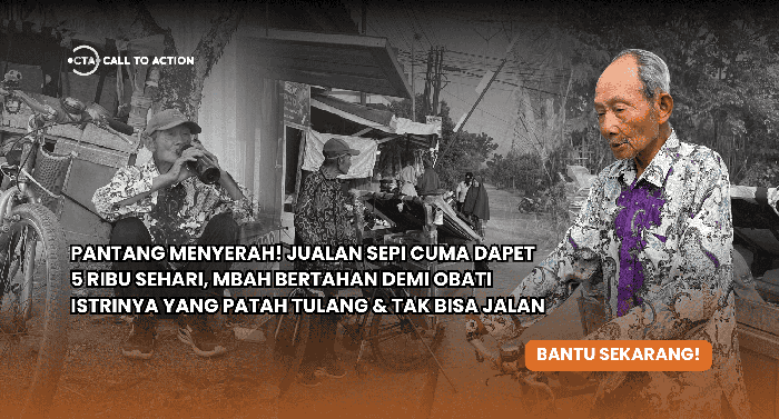 Miris! Lansia 82 Tahun Kayuh Sepeda Butut Demi Istri Patah Tulang