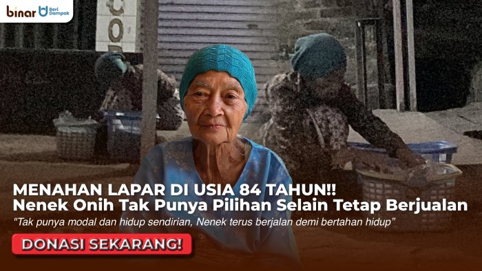 Usia 84 Tahun, Sebatang Kara. Nek Onih Berjuang Jualan Gorengan Untuk Bertahan Hidup!!!