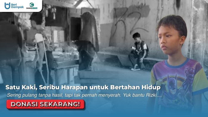 HIDUP DENGAN SATU KAKI! Bantu Bocah Penjual Minuman Bertahan Hidup