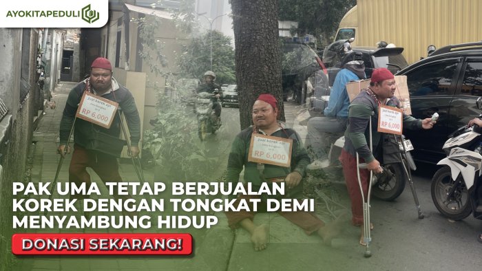 KAKI TERUS MENGECIL AKIBAT POLIO!! Bantu Pak Uma Berjuang Demi Sesuap Nasi Untuk Ibunya!
