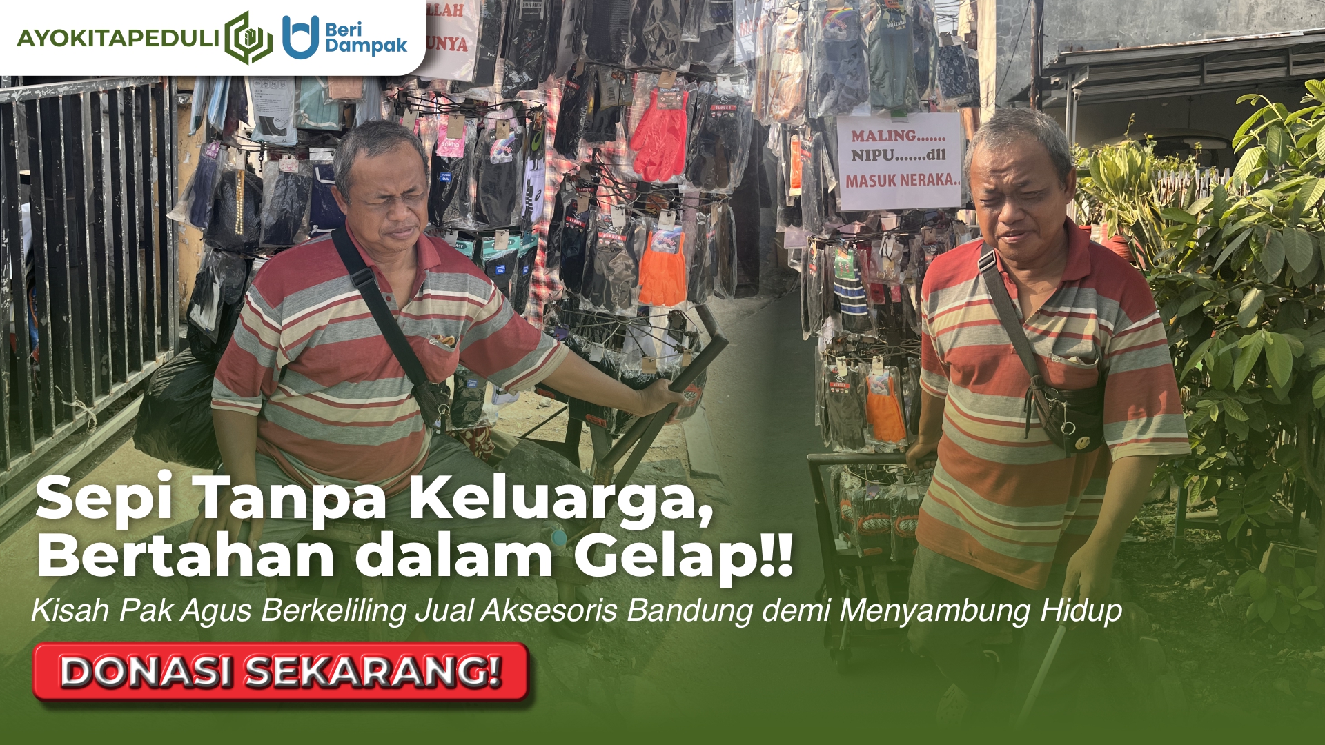 SERING DITIPU HINGGA HIDUP TANPA LISTRIK! Bantu Pak Agus Yang Berjuang Hidup Sebatangkara