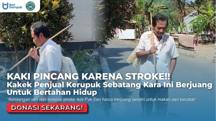 SETENGAH BADAN STROKE!! Bantu Penjual Kerupuk Sebatang Kara Ini Agar Bisa Berobat