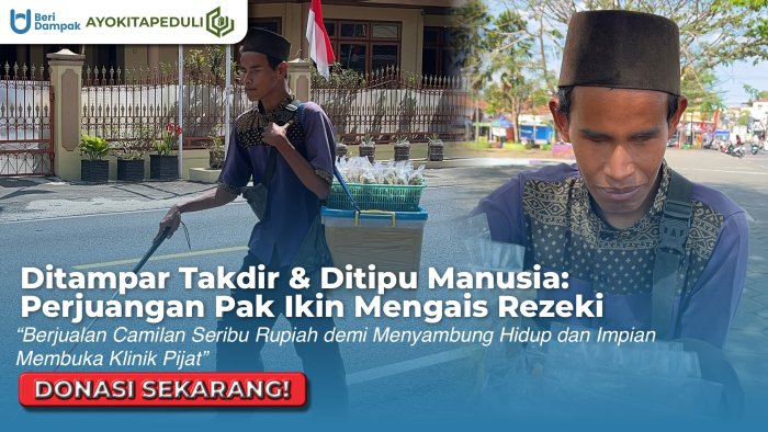 Perjuangan Pak Ikin: Tunanetra Tangguh Penjual Gorengan Demi Masa Depan Sang Anak