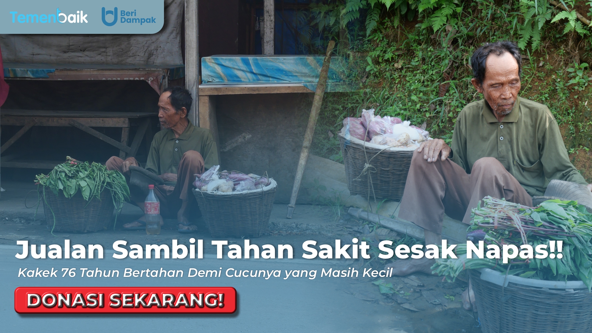 HAMPIR PINGSAN DI JALAN! Abah Ujang Tetap Keliling Demi Cucunya bisa Makan.