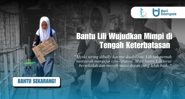 BERJUANG SENDIRIAN!!! Lily Jualan Keliling Puluhan Kilo, Walaupun Dengan Kakinya Yang Bengkok