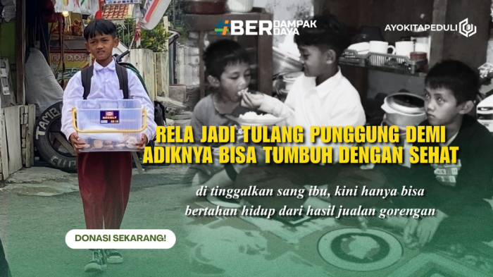 RELA HIDUPI KELUARGA DARI UPAH RP200, BANTU DEK ADIT SEKARANG