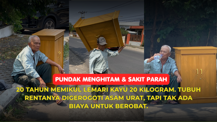 Bantu Penjual lemari Seberat 20 KG Menyambung Hidup