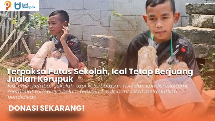 Jualan Sambil Ngesot, Bocah Penjual Kerupuk ini Berjuang Hingga Putus Sekolah Demi Upah 3ribu