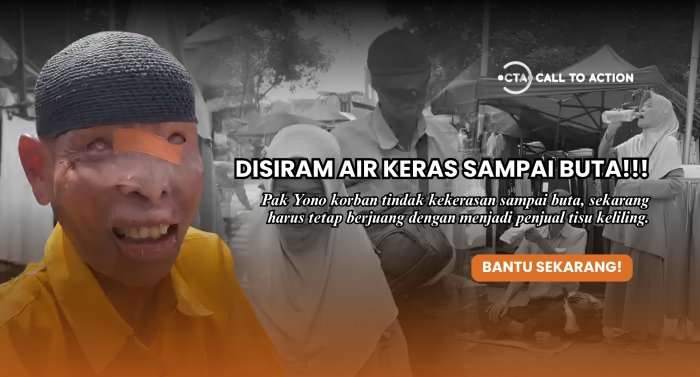 MUKA DISIRAM AIR KERAS! Bantu Pak Yono Berjuang Untuk Hidup