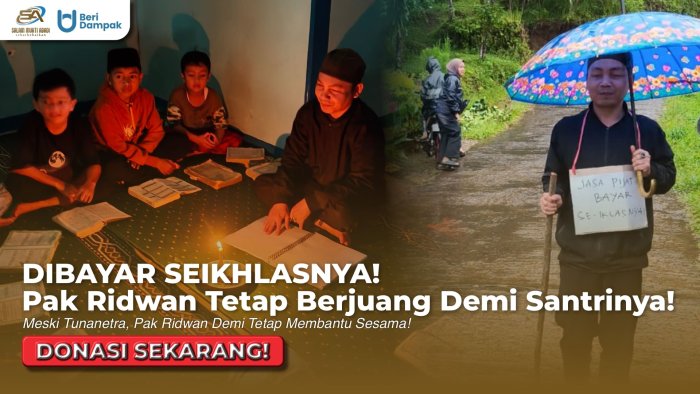 DEMI HIDUPI SANTRI! Ustad Tunanetra ini Keliling Tawarkan Jasa Pijat Keliling!!