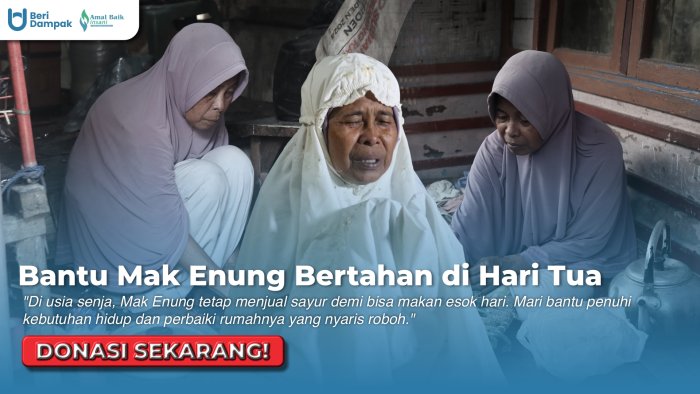 Bantu Mak Enung, Lansia Penjual Sayur yang Bertahan dengan Tampah Kecilnya