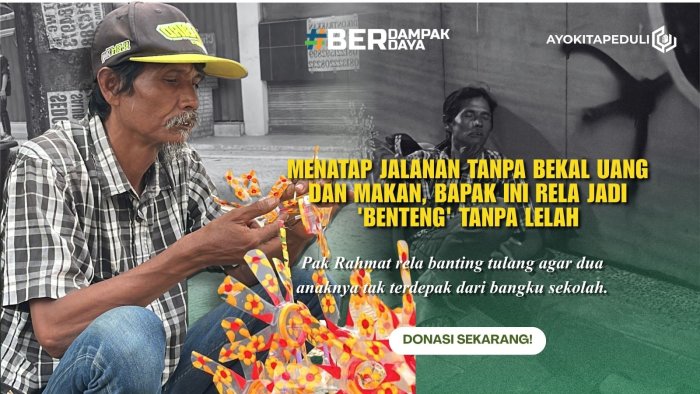 DEMI SEKOLAHKAN DUA ANAK!!! Pak Dede Rela Tidur di Jalanan untuk Berjualan