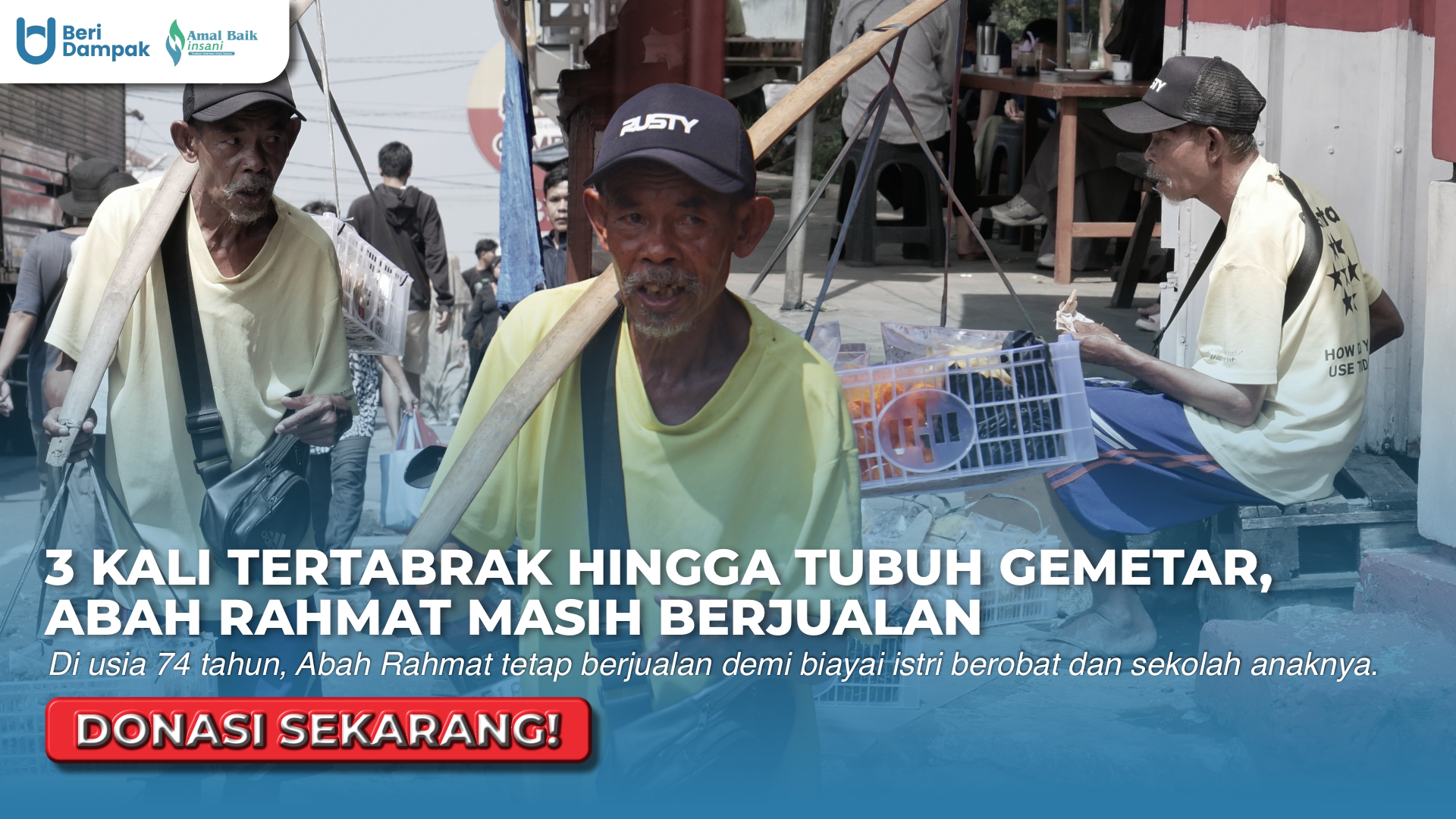 JADI KORBAN TABRAK LARI 4X!! Bantu Lansia Penjual Keripik Paksa Jualan Demi Nafkahi Keluarga!!