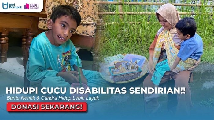 HIDUPI CUCU DISABILITAS SENDIRIAN!! Bantu Juang Mak Cartinah Demi Pendidikan Cucunya