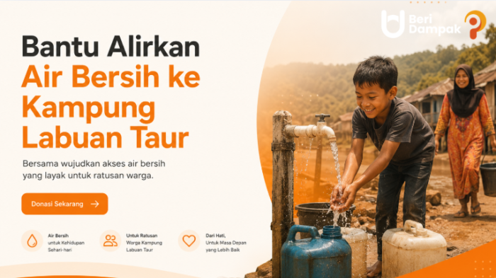 Bantu Hadirkan Air Bersih untuk Kampung Labuan Taur
