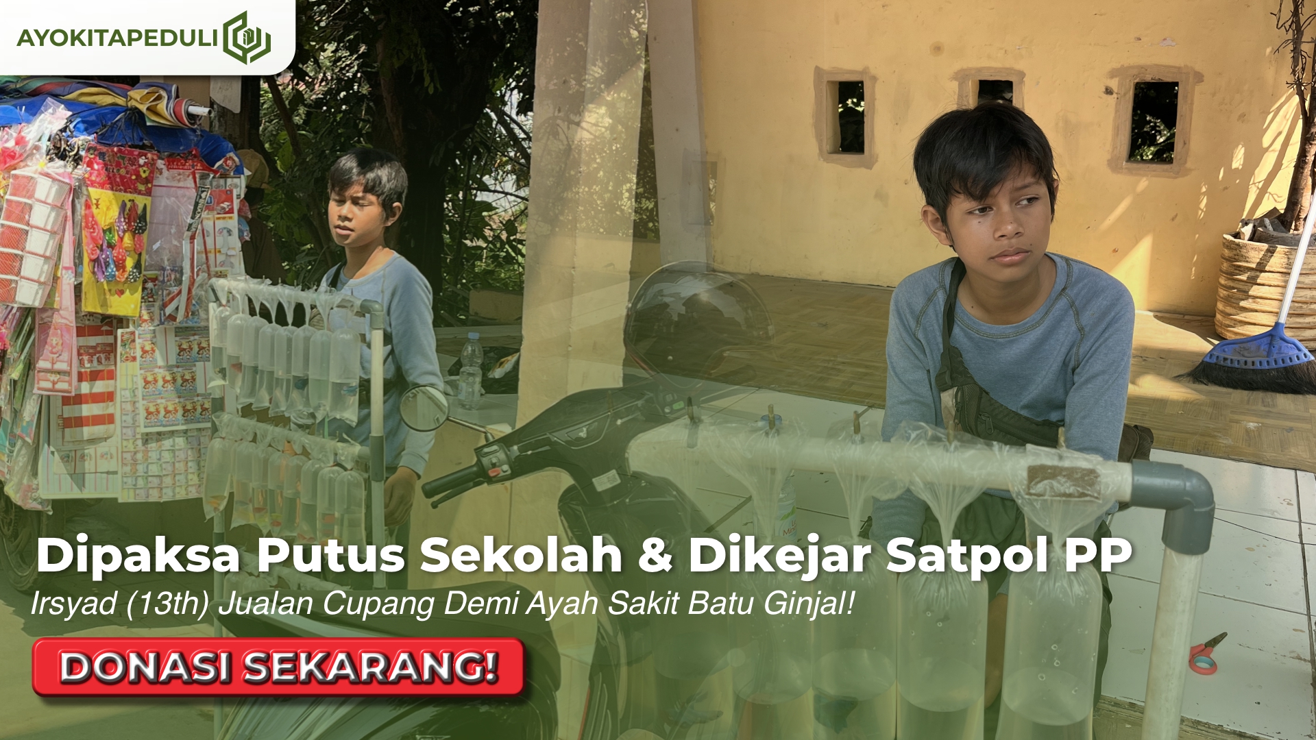 MIRIS! 4 BERSAUDARA PUTUS SEKOLAH, Irsyad terancam tak punya masa depan.