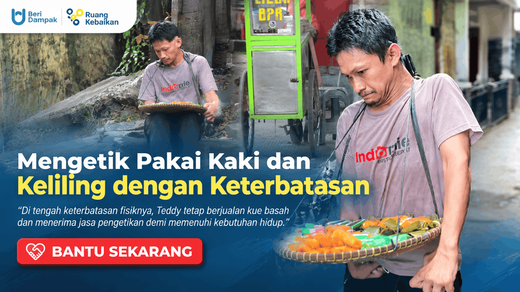 Dagangan Sering Tak Laku Hingga Basi, Bantu Lansia Disabilitas Berjuang Demi Bertahan