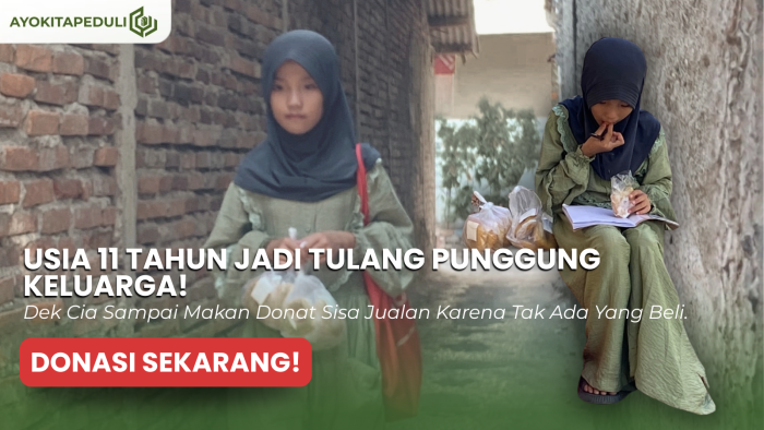 MAKAN DONAT DAGANGANNYA SENDIRI KARENA GAK LAKU! Juang Dek Cia (11) Jadi Tulang Punggung Keluarga.