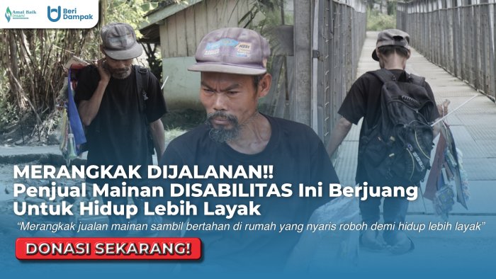 KAKI MENGECIL!! Pak Ape Harus Seret Lututnya Di Jalanan Demi Bisa Makan
