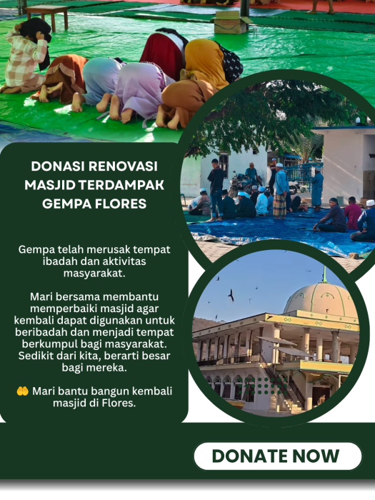 Bantu bangun kembali masjid di Flores.