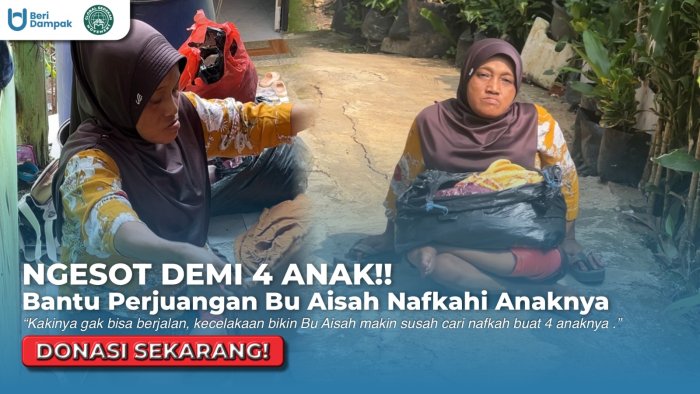 NGESOT DIJALANAN!! Tukang Jahit DISABILITAS ini Berjuang Nafkahi 4 Anaknya Sendirian