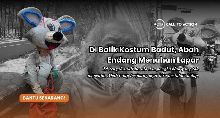Bantu Lansia Tukang Badut Menahan Lapar!
