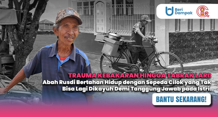 Bantu Lansia Penjual Cilok Tak Laku Hidupi Keluarga