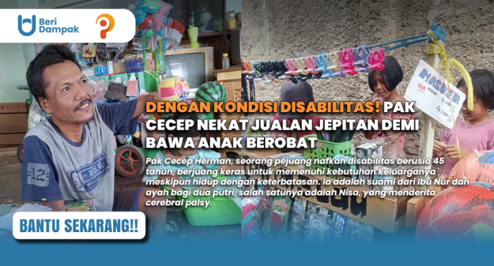 Bantu Perjuangan Ayah Disabilitas Demi Pengobatan Anaknya Cerebral Palsy!!