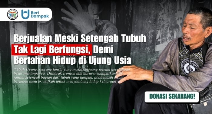 KAKI TERLINDAS TRUK! Bantu Lansia Yang Upahnya 500 PERAK Bertahan Hidup