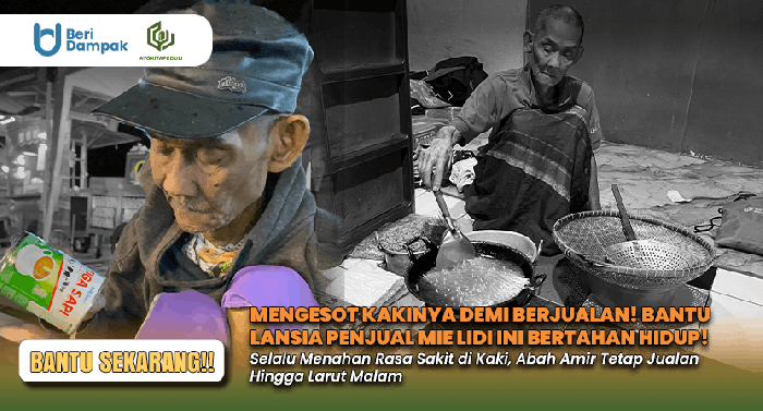 JUALAN SAMBIL NGESOT! Bantu Kakek Penjual Mie Lidi ini Bertahan Hidup!!