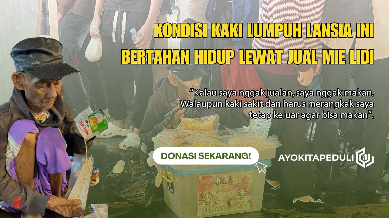 Usia 78 Tahun Jual Mie Demi Obati Sakit Tulang