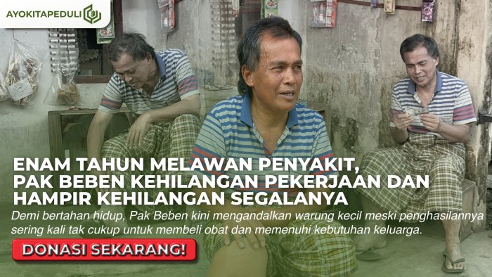KAKI BENGKAK PARAH, PAK BEBEN HANYA MENGANDALKAN WARUNG KECIL  DEMI BERTAHAN HIDUP!